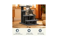 Zeus & Ruta 4 Tier Cat Tree Step Tower Pet Activity Center with Sisal Scratching Post for Indoor Cats
