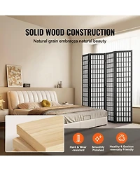 Sugift Room Divider, 4 Panel Japanese Folding Privacy Screen, Indoor Partition