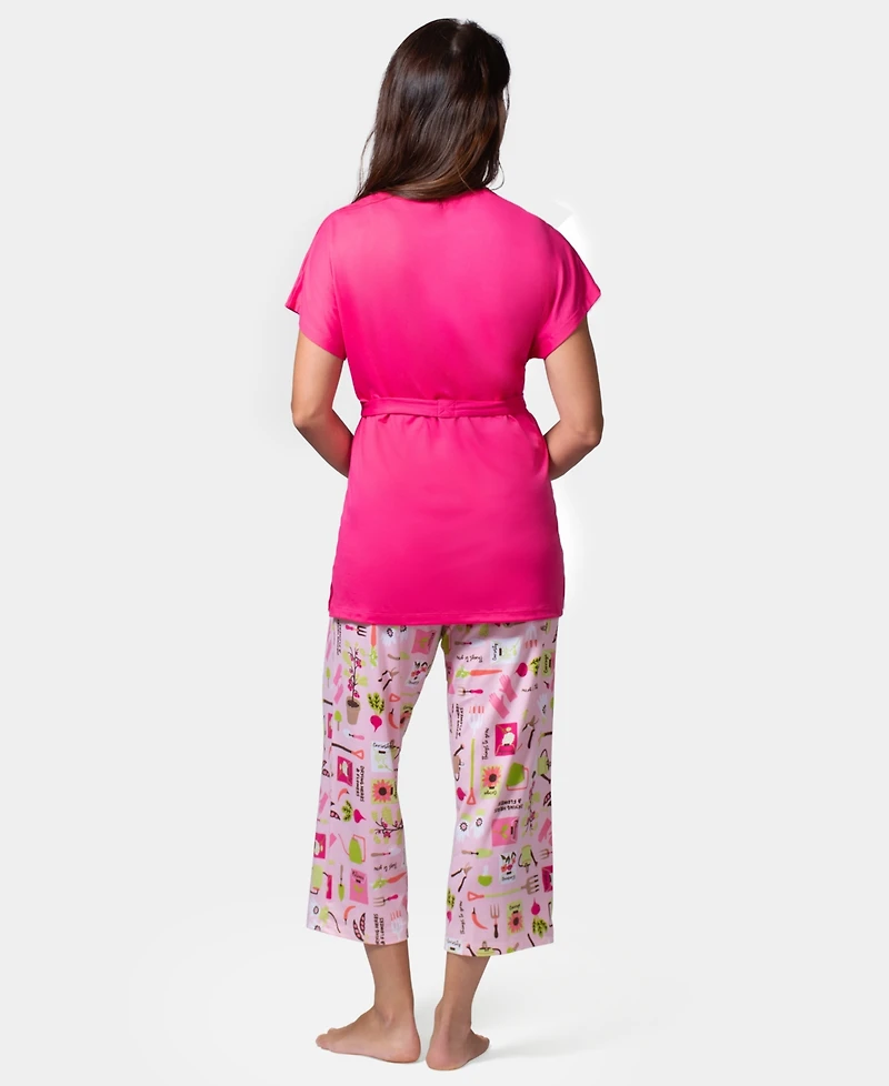 Hue Women's Mama Jama 3 Piece Pj Set