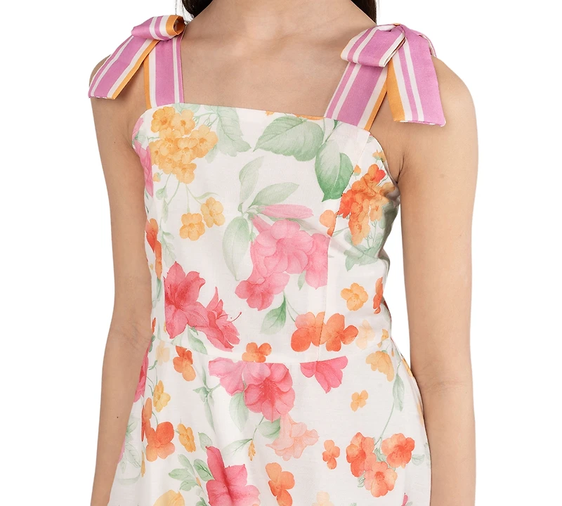 Rare Editions Girls' 7-16 Floral Sleeveless Dress