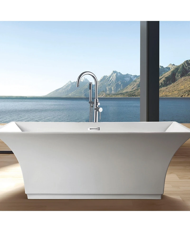 Busdays Freestanding Bathtub Faucet with Hand Shower