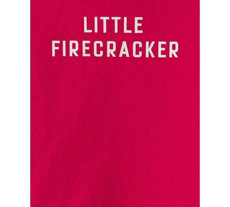 Carter's Baby Boys' or Girls' Little Firecracker Short-Sleeve Top and Shorts, 2-Piece Set