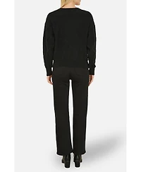 Yumi Women's Beaded Cable Knit Cardigan