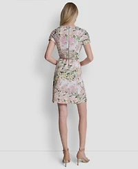 Dkny Women's Short-Sleeve Crewneck A-Line Dress