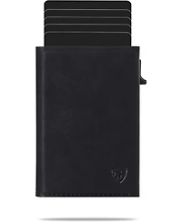 Conceal Plus Men's Card Blocr Slim Rfid Blocking Credit Wallet Black Pu Leather