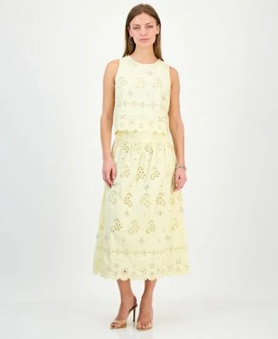 I.N.C. International Concepts Petite Sleeveless Crystal Top Midi Skirt Macys Exclusive