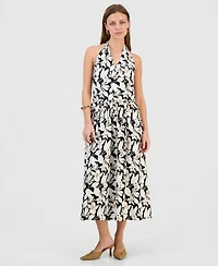 I.n.c. International Concepts Petite Printed Surplice Halter Maxi Dress, Macy's Exclusive