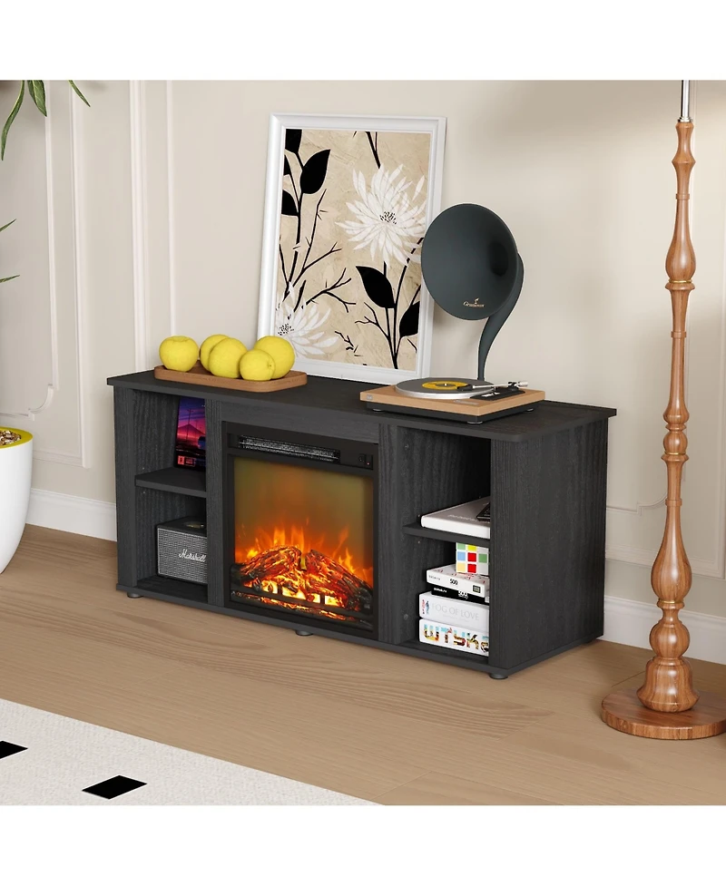 Homlux Modern Electric Fireplace Tv Stand for TVs Up to 55