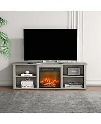 Homlux Modern Fireplace Tv Stand for TVs up to 65" with Storage Media Console