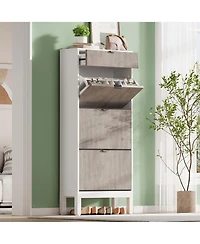 gaomon Shoe Storage Cabinet with Flip Drawers & Large Drawer