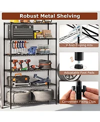Sugift 6 Tier Metal Storage Shelving Unit for Home Garage Use