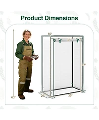 Sugift Portable Mini Greenhouse with Roll Up Zippered Door