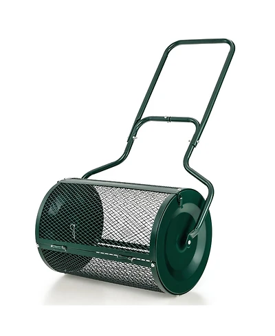 Sugift 24 in Peat Moss Spreader with Side Latches and Handle