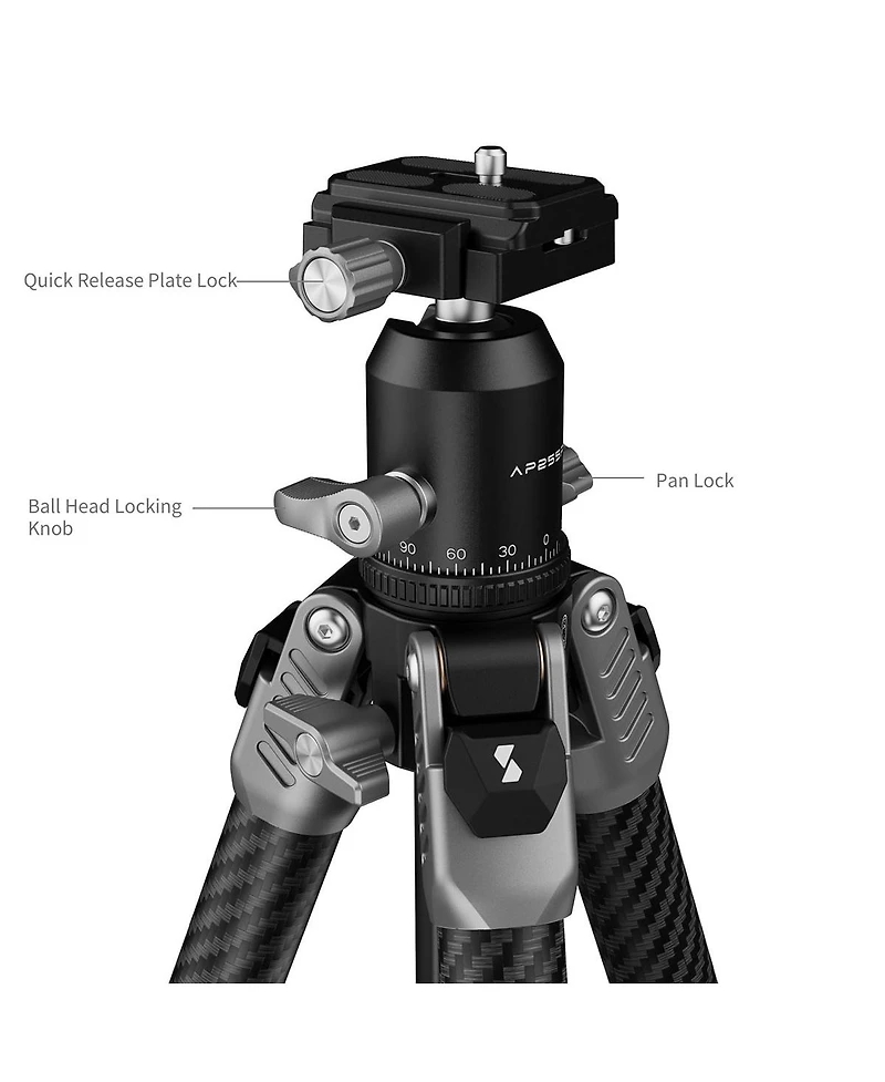 SmallRig 5-Section Carbon Fiber Portable Photo Tripod with Ball Head