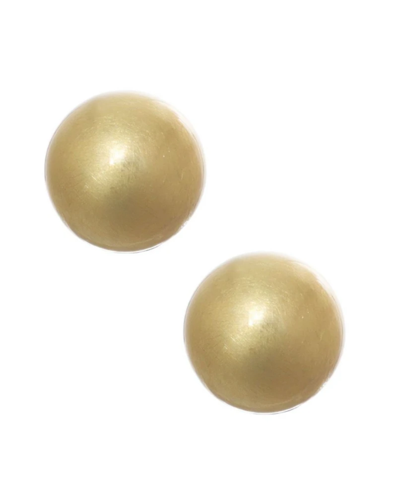 Adornia Gold Matte Finish Double Ball Earrings