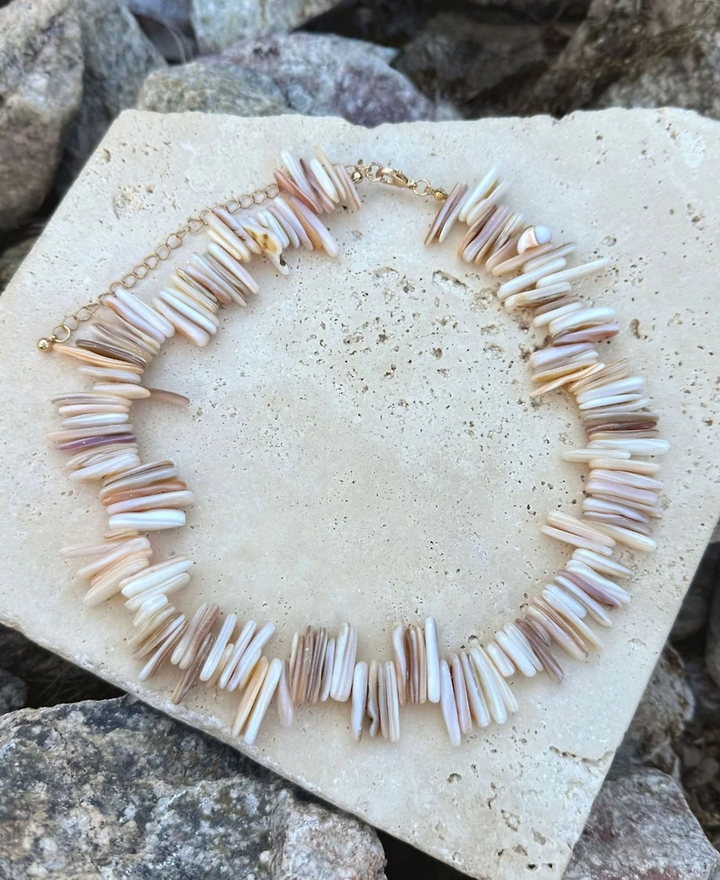 Adornia Shell Pieces Adjustable Necklace