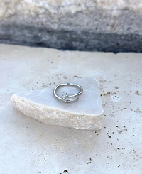 Adornia Cz Silver Nail Band Ring