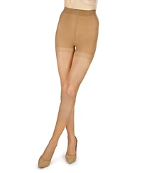 MeMoi Women's Nudes Ultra Bare Mini Toner Control Top Luxe Pantyhose