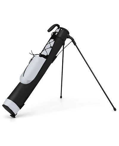 Gymax Lightweight Golf Stand Bag Par 3 and Executive Courses Carry Shoulder Strap
