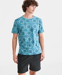 Sun + Stone Men's Ink Medallion Tiles T-Shirt, Macy's Exclusive