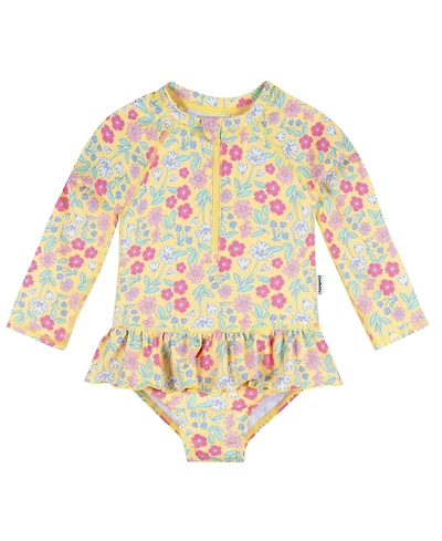 Gerber Toddler Girls Rashguard Suit, Floral, 5T
