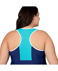Free Country Plus Mesh Racerback Tankini Top