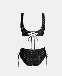 Cupshe Women's Wide Strap Crisscross Tie Side Bikini Set