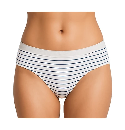Lands' End Women's Lands Hipster Cotton Comfort Seamless Basics 3 Pack Panties, Clay Bisque Pk, X-Large