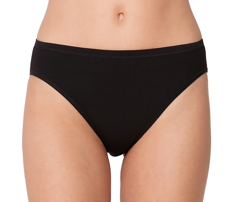 Lands' End Women's Lands End Bikini True Solutions Light Weight Microfiber Basics 3 Pack Panties, Clay/Navy/Blk, X-Large