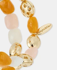 Style & Co Gold-Tone Two-Row Beaded Stretch Bracelet, Macy's Exclusive