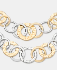 Style & Co Two-Tone Disc Two-Row Necklace, Macy's Exclusive