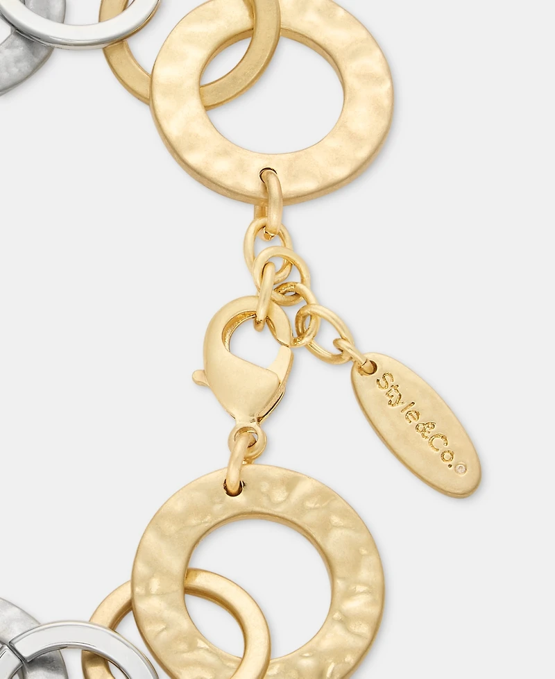 Style & Co Two-Tone Link Chain Bracelet, Macy's Exclusive