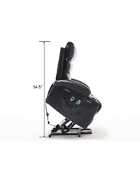 Maison Boucle Power Lift Recliner Chair for Elderly with Heat and Massage, Faux Leather Electric Reclining Remote Control.