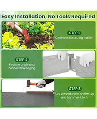 Sugift Six Pack Galvanized Metal Landscape Edging for Yard