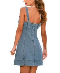 Cupshe Women's Jackpot Denim Mini Beach Dress