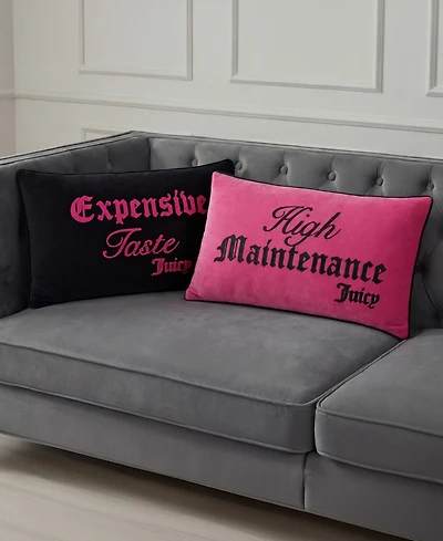 Juicy Couture Shaped Decorative Pillow, 14" x 24"