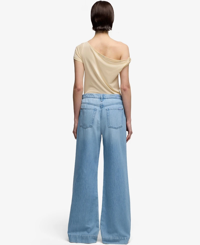 7 For All Mankind Women's Modern Dojo High-Rise Flare-Leg Jeans