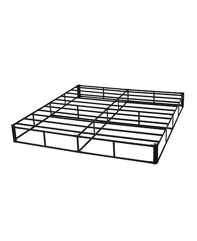 Sugift King Size Heavy Duty Metal Bed Frame Box Spring With Washable Fabric Cloth