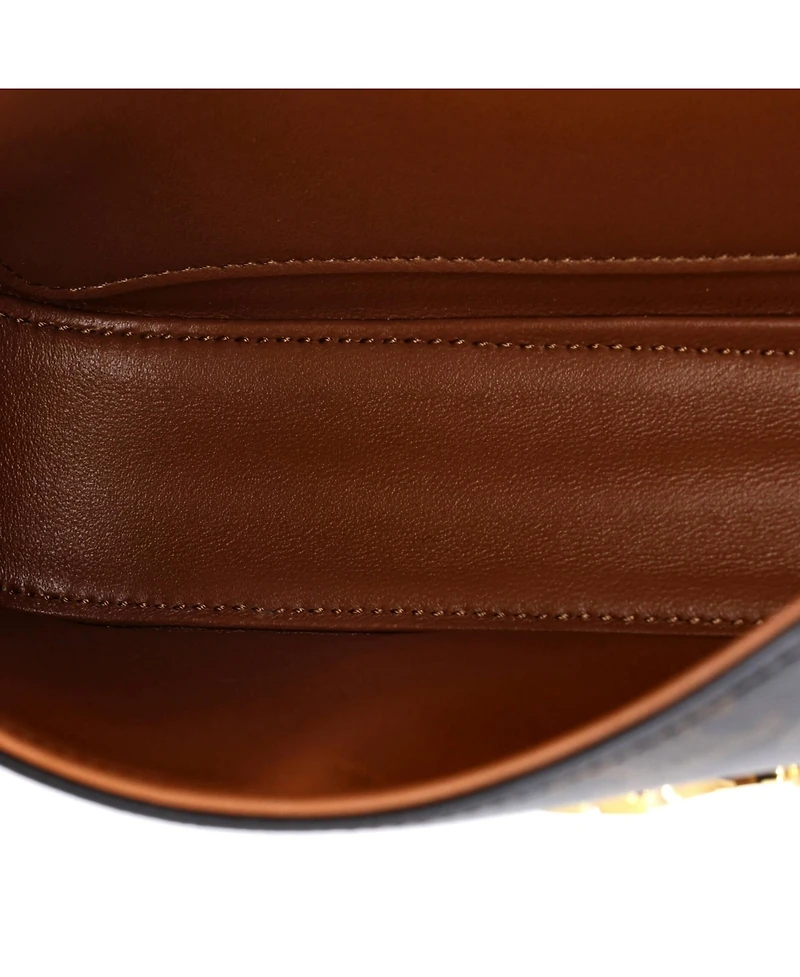 Pre-Owned Celine Small Triomphe Chain Shoulder Bag Triomphe Coated Canvas