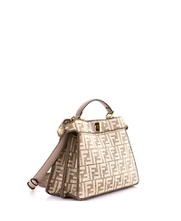 Pre-Owned Fendi Small Peekaboo ISeeU Bag Zucca Tapestry