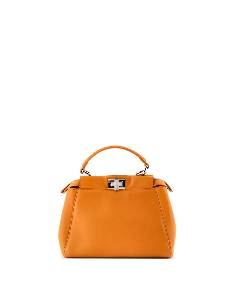 Pre-Owned Fendi Mini Peekaboo Bag Leather