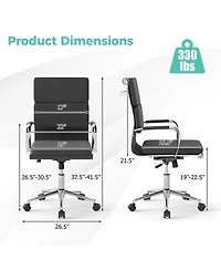 Slickblue Ergonomic Desk Chair Rocking Backrest Adjustable Seat