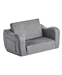 Sugift 2-in-1 Kids Sofa Foldable Toddler Couch Convertible Chair and Lounger