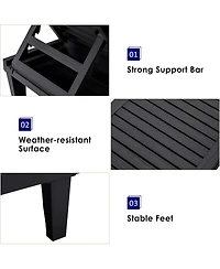 Decksplore Outdoor Chaise Lounge Chair, Lightweight Patio Recliner Chair