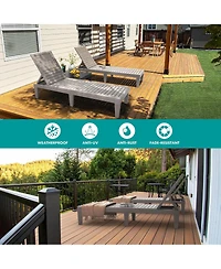 Decksplore Outdoor Chaise Lounge Chair, Lightweight Patio Recliner Chair