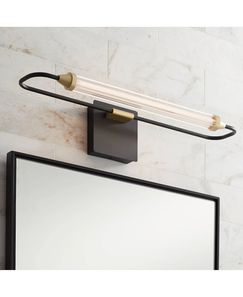 Possini Euro Design Nikola Industrial Led Wall Light Bar, Hardwired, 23 1/2"