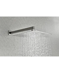 Busdays 12 Inch Square Rain Shower Head with Handheld Showerhead (Without control valve)