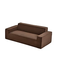Sugift 3-Seater Sofa, 83-Inch No Assembly Corduroy Couch with Memory Foam