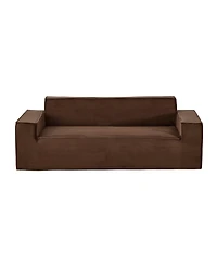 Sugift 3-Seater Sofa, 83-Inch No Assembly Corduroy Couch with Memory Foam