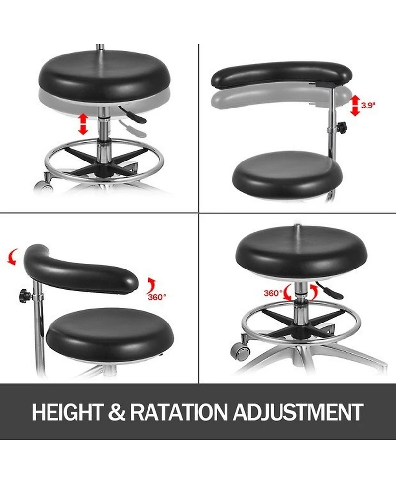 Sugift Medical Dental Stool, Pu Leather Chair, Adjustable Height for Dentist Office